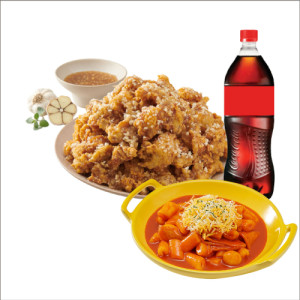 (순살/뼈)알싸한마늘치킨+떡볶이+콜라1.25L