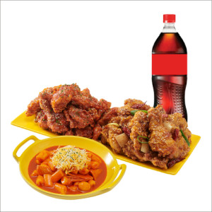 (순살/뼈)반반치킨(양념/깐풍)+떡볶이+콜라1.25L